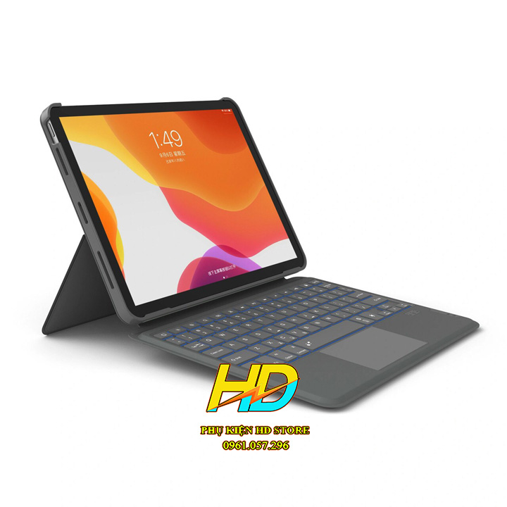 Bao da bàn phím cho Máy tính bảng iPad Pro 11 inch M1 2021 , iPad Pro M2 2022 11 inch, Air 4 , Air 5 10.9 inch WIWU Combo Touch Keyboard  - Hàng Chính hãng