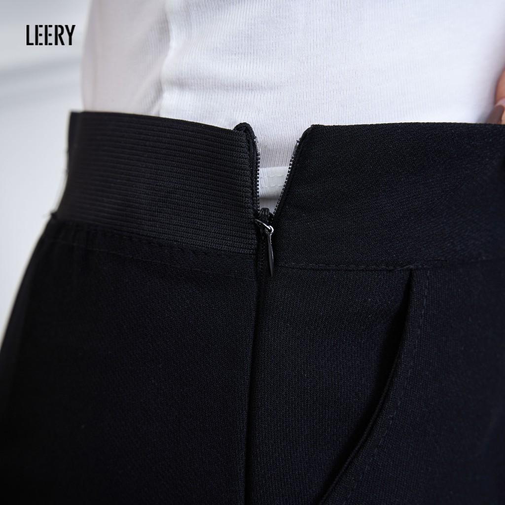 Quần baggy đen, thiết kế lưng chun VNXK QD16DEN