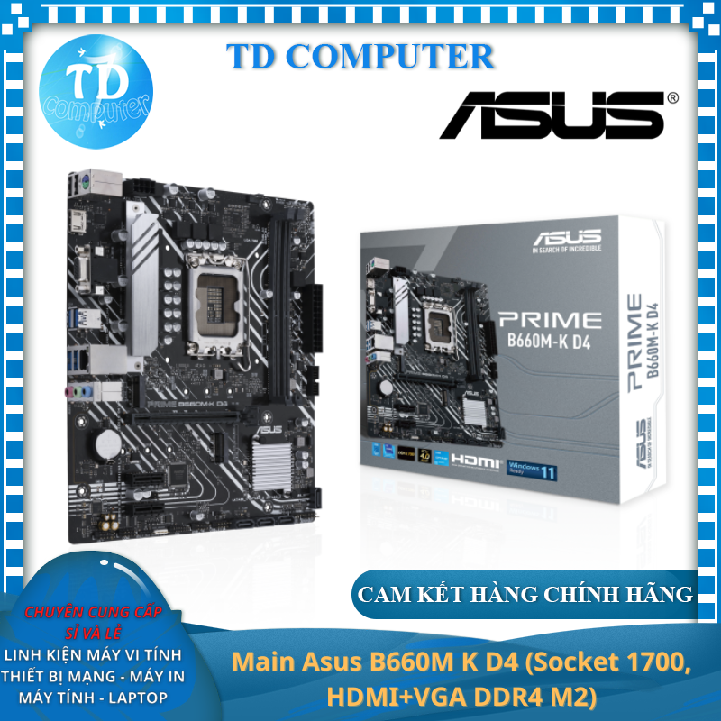 Main Asus B660M K D4 - Hàng chính hãng Viết Sơn phân phối