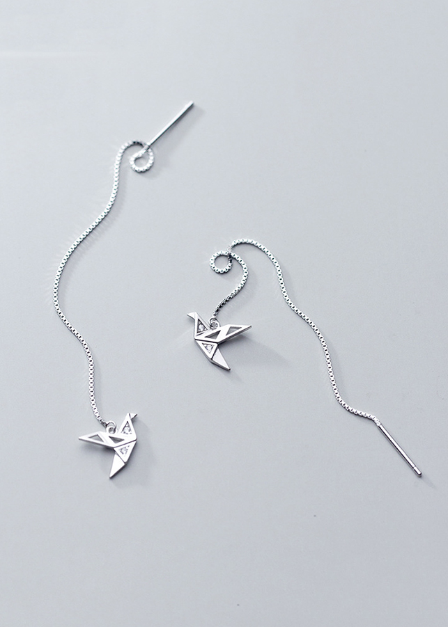 Bông Tai Nữ | Bông Tai Nữ Bạc S925 Chim Hạc B2443 - Bảo Ngọc Jewelry