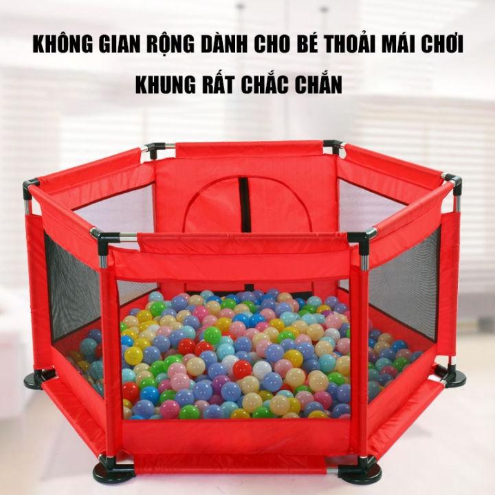 Lều bóng- Cũi bóng- Nhà bóng khung thép không rỉ( Tặng kèm bóng) thích hợp cho bé từ 6 tháng tuổi