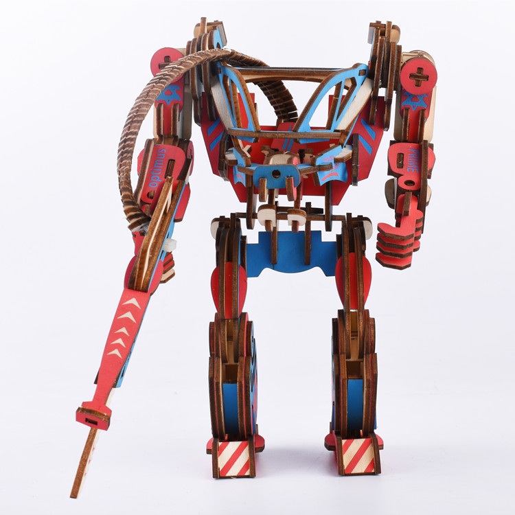 Đồ chơi lắp ráp gỗ 3D Mô hình Robot Chiến đấu Amp Powersuit XC-G009H