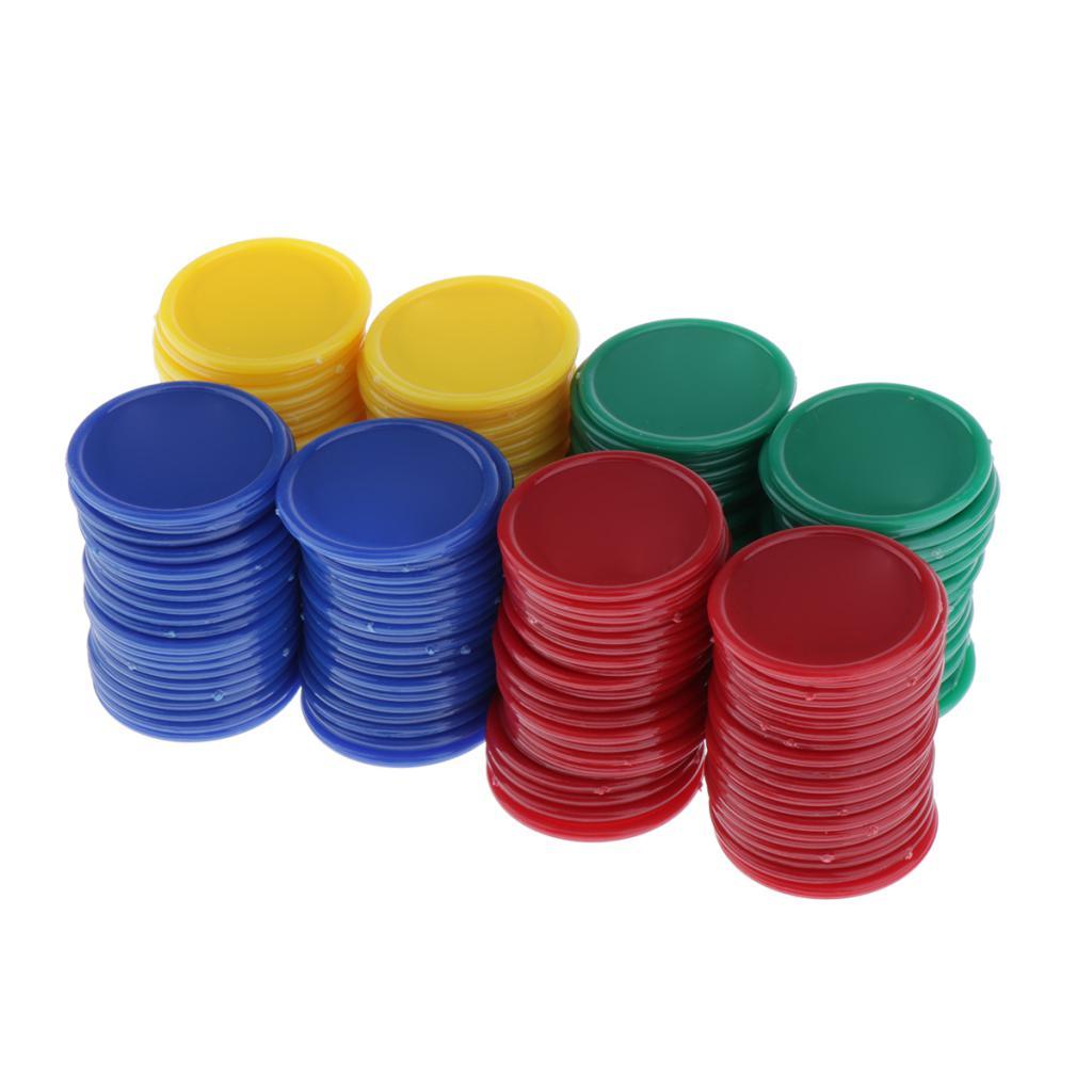 160 Miếng Quầy Tính Chip Nhựa Dấu 36 Mm Hỗn Hợp Màu Sắc Cho Lô Tô Chip Game Cóc Với Hộp Lưu Trữ