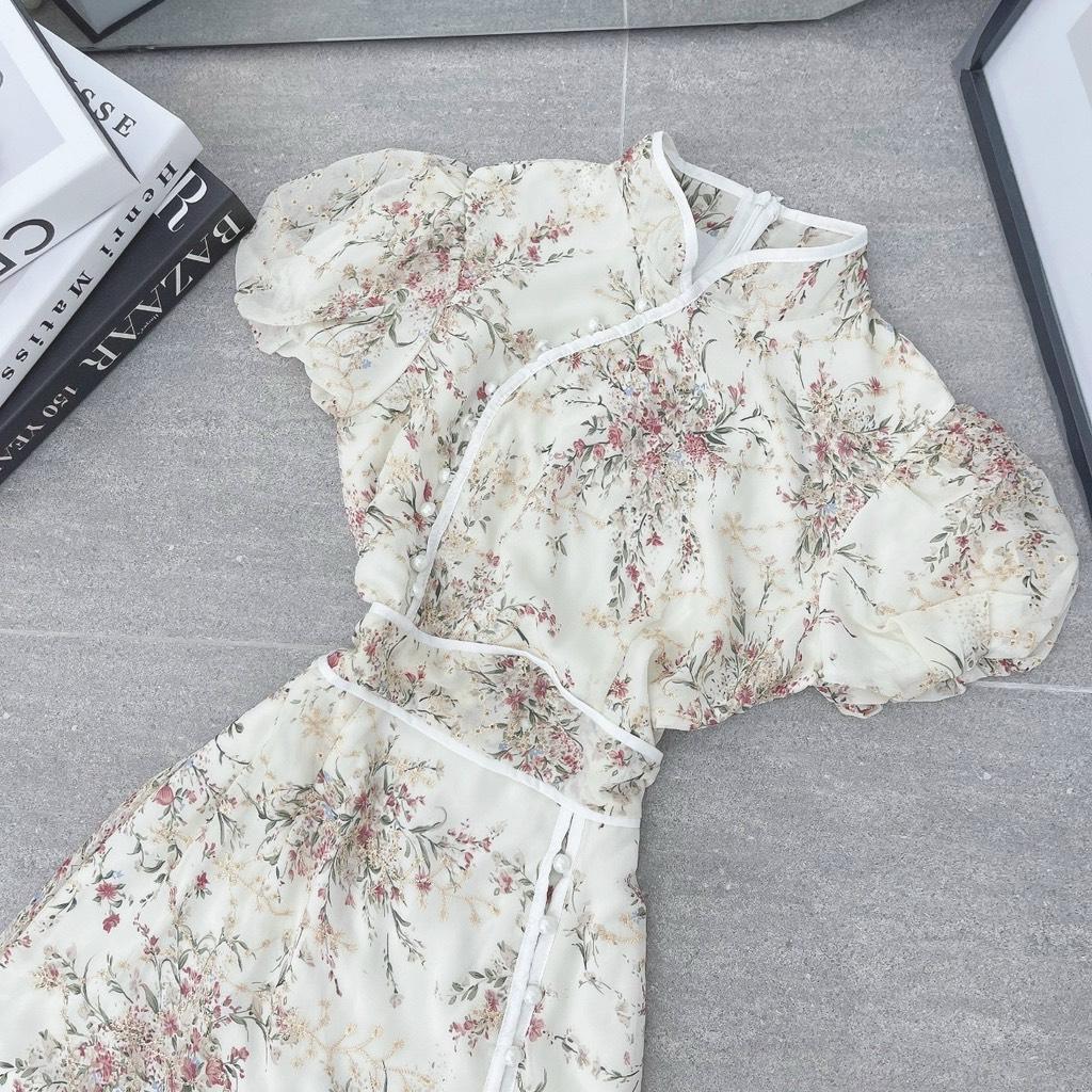 ĐẦM BODY CỔ TÀU HOA NHÍ XẺ TÀ  13850