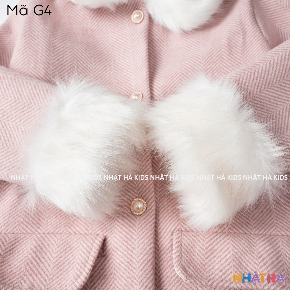 Áo khoác dạ G4 bé gái size đại từ 14-45kg chất liệu dạ ép cao cấp siêu dày mặc mùa đông