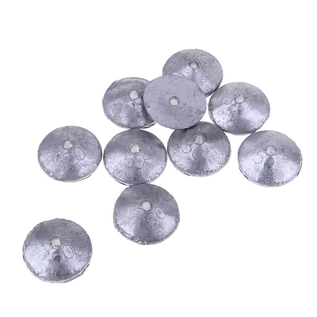 10Pcs/set Fishing Lead Weights Lead Fishing Sinker Weight for Any Waters 70g