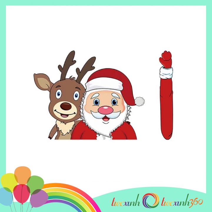 Sticker trang trí kính sau cần gạt nước xe ô tô chủ đề Noel