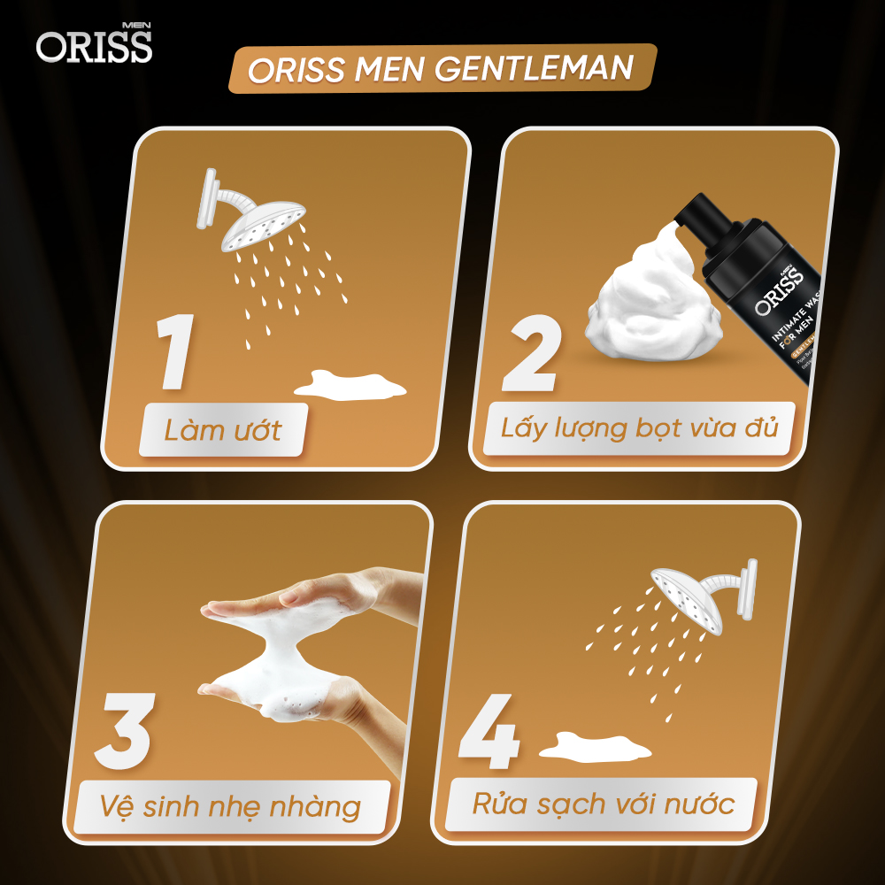 Dung Dịch Vệ Sinh Dạng Bọt Chuyên Dành Cho Nam Oriss Men Gentlemen - 120ml/chai