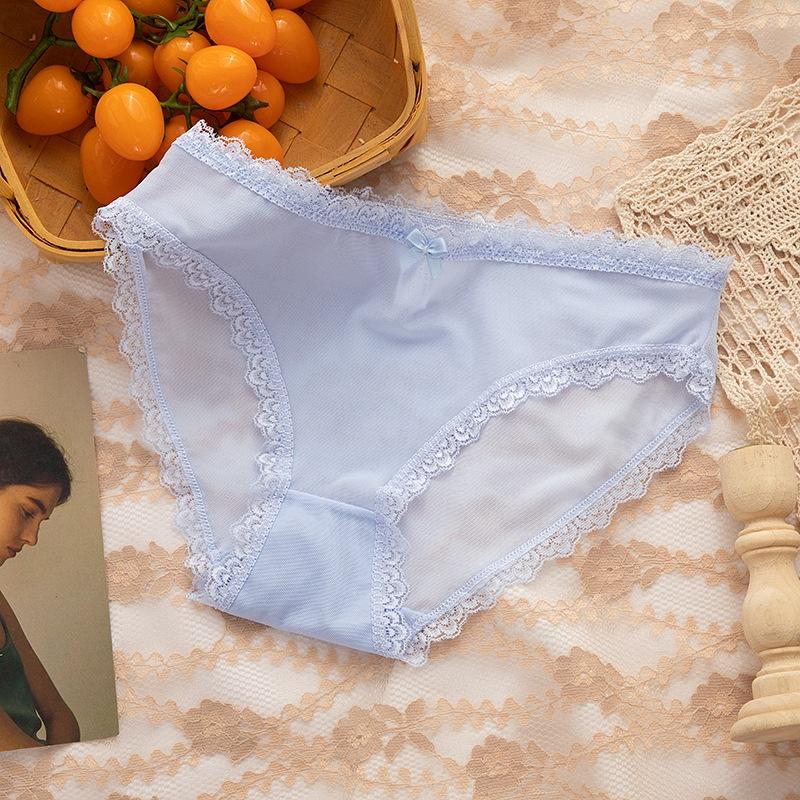 Set 10 quần lót ren lưới nữ viền ren kháng khuẩn QLN08