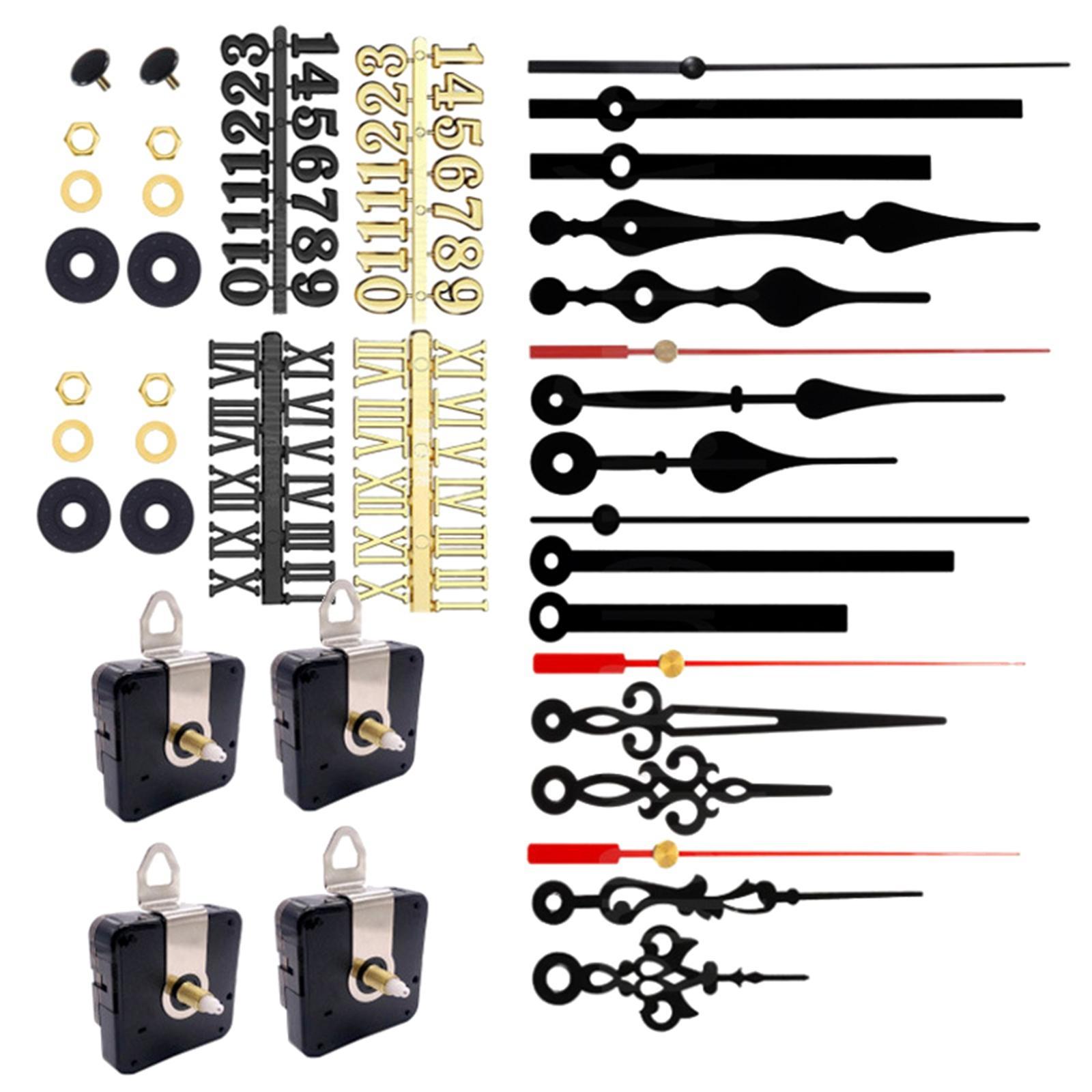 4x Quartz Wall Clock Movement Kit Repair Parts Motor Collectibles DIY