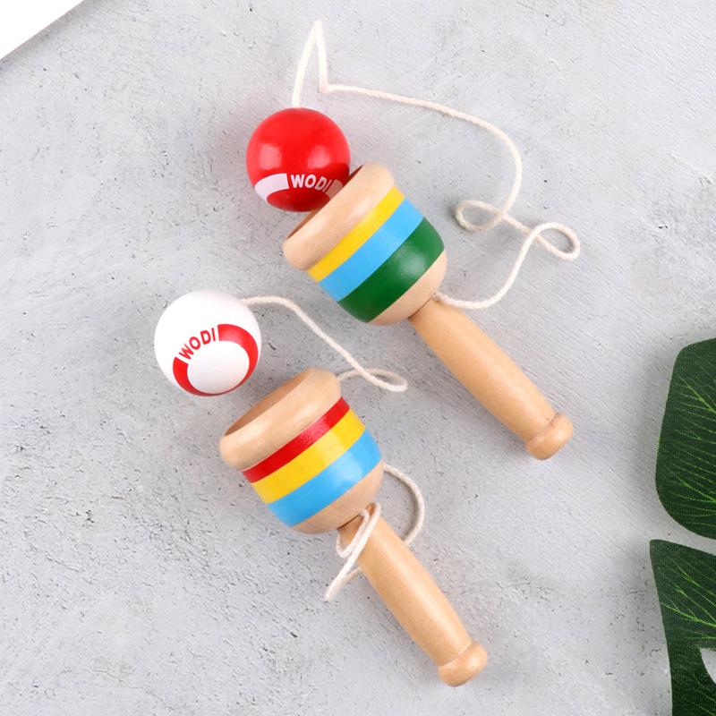 2 gói Gỗ Bắt Cốc và Bóng Trò Chơi Phối Hợp Tay Mắt Bóng Kendama