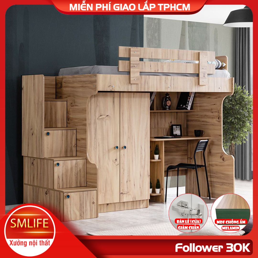 Giường tầng đa năng thông minh cho trẻ SMLIFE Sianba