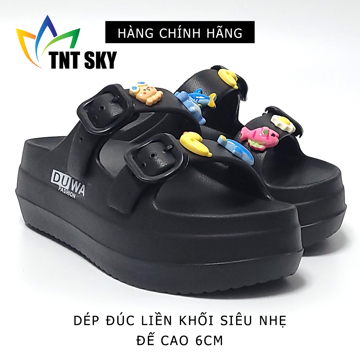 Dép Nữ Đúc Liền Khối Siêu Nhẹ Đế Cao 6CM - Hàng Chính Hãng - TK5212