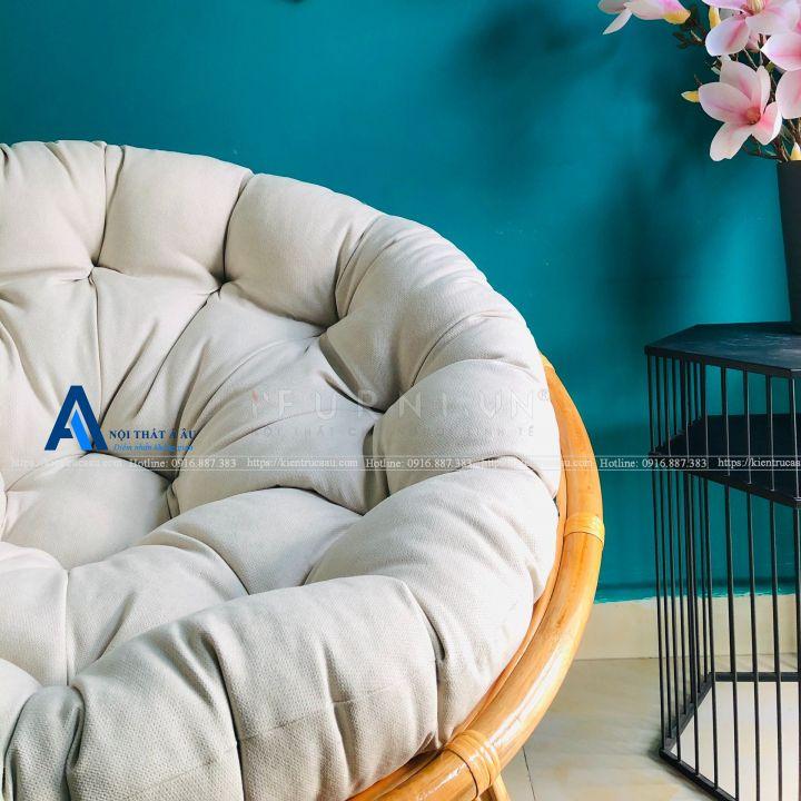 NỆM GHẾ PAPASAN 1M3 - NỆM VẢI BỐ CAO CẤP - Kiến Trúc Á Âu - Nội Thất Mây Tre Đan