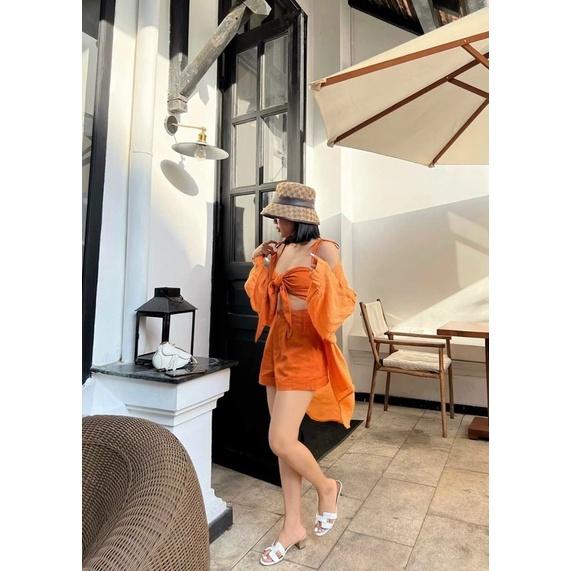 Sét 3 món đùi áo trong có mút ngực cột nơ cực sexy