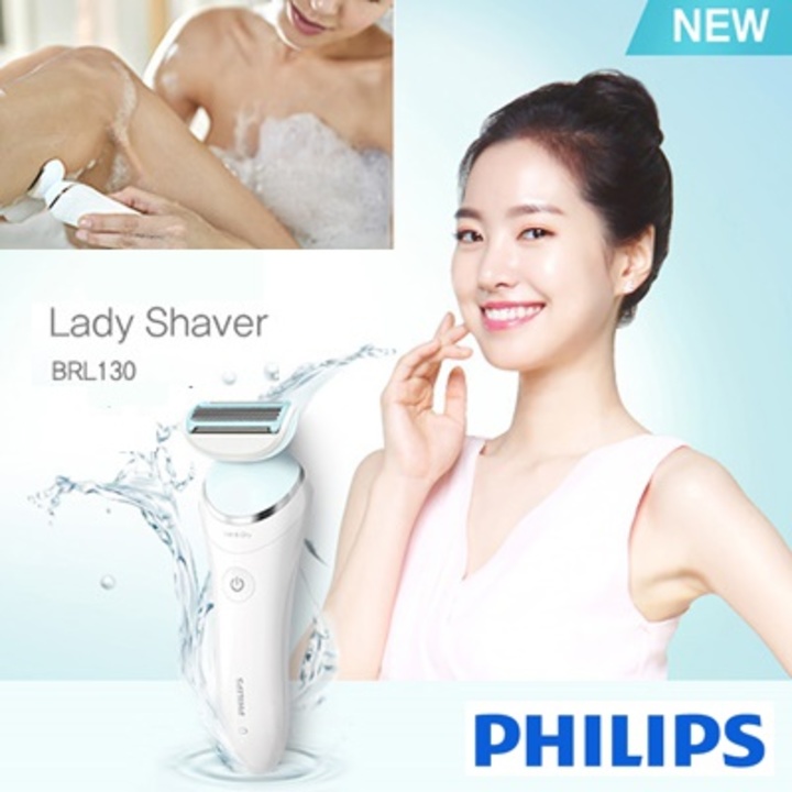 Máy làm sạch lông khô và ướt dùng cho nữ nhãn hiệu Philips cao cấp BRL130/00 - Hàng Nhập Khẩu