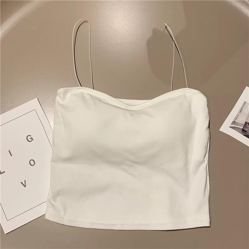 Áo Dây Mảnh Áo Ngực Dáng Lửng Có Đệm Ngực - Áo Bra 2 Dây Sợi Bún Siêu Mảnh Bra03