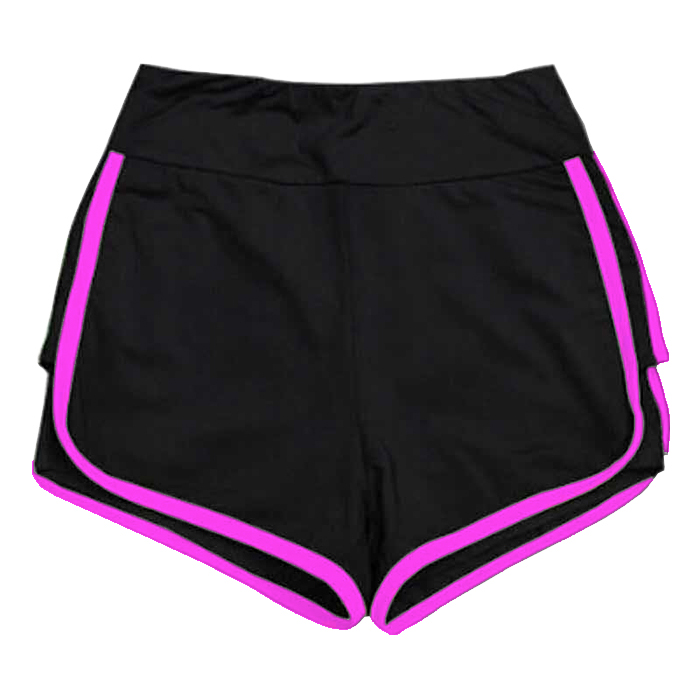 Quần Short thể thao nữ 2 lớp chất liệu Polyester cao cấp viền màu Sportslink