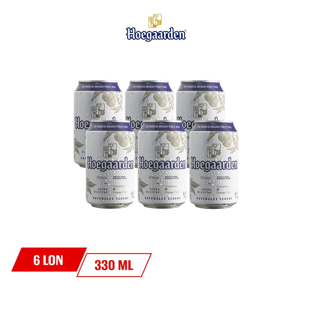 Lốc 6 Lon Bia Hoegaarden White (330ml/lon)