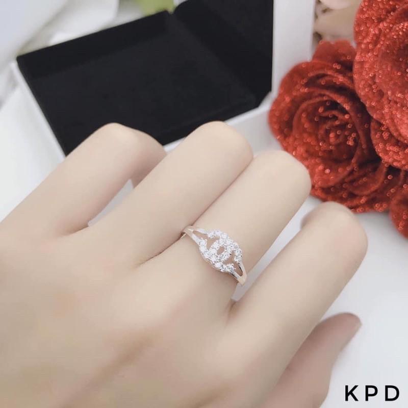 Nhẫn bạc ta mẫu mới đính kèm Gentle Flower
