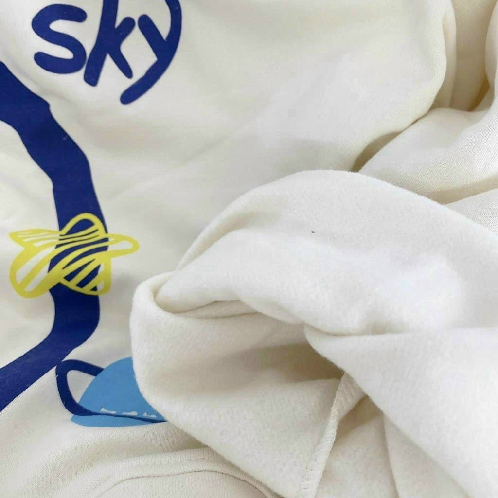 Áo Sweat tay phồng in