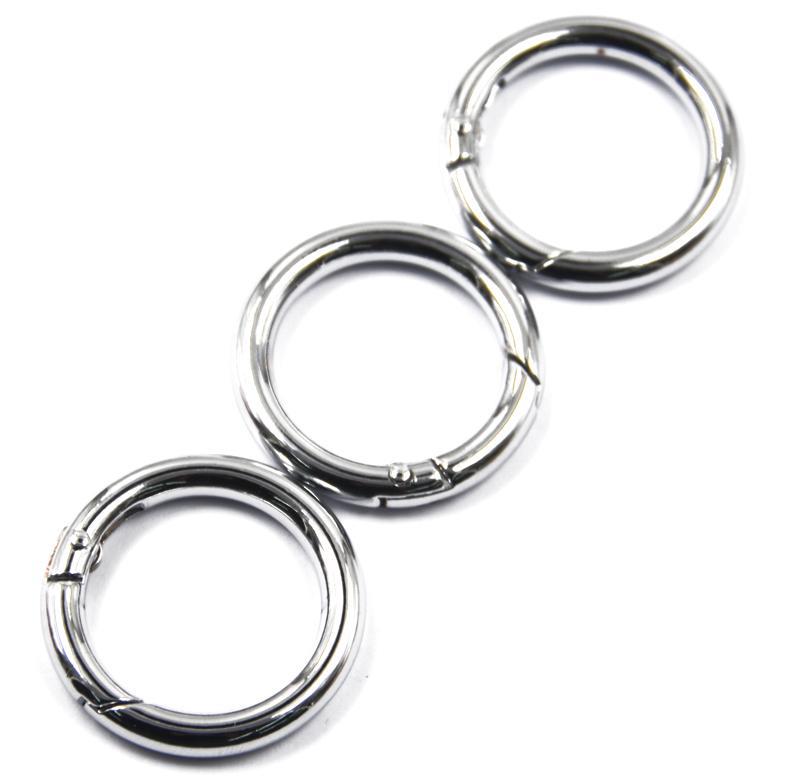 6 CIRCLE CARABINER SPRING SNAP STRAP CLIP HOOK KEYCHAIN KEY RING OUTDOOR Toy