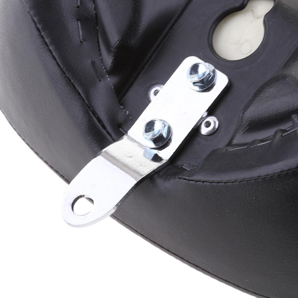 Black Motorcycle Leather + Sponge Rear Passenger Pillion Pad Solo Seat for Harley XL883 / XL1200 / X48
