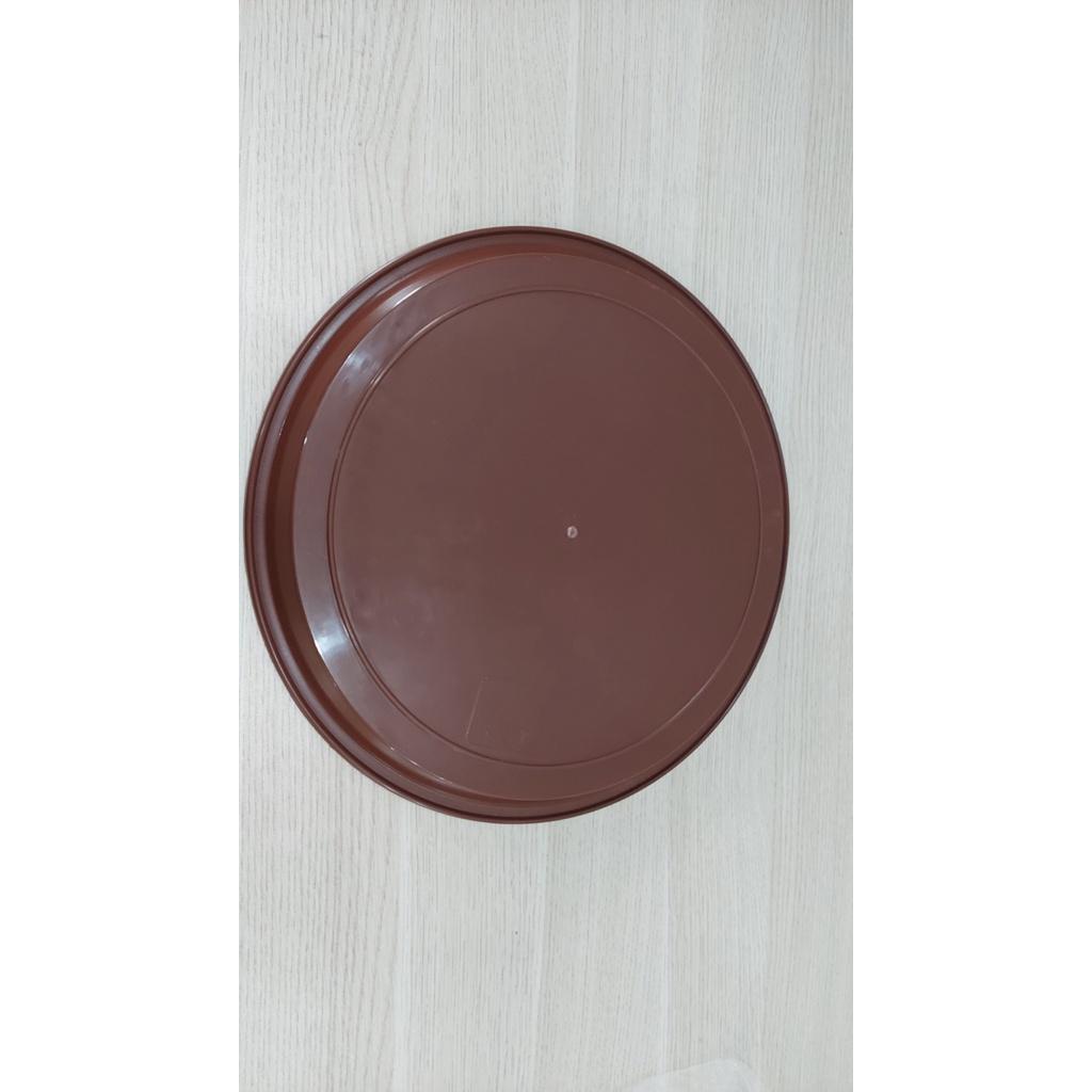Khay nhựa, khay phục vụ  nhựa tròn nâu