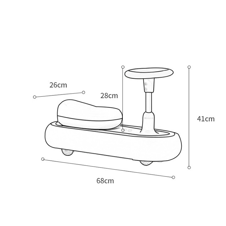 Xe lắc chống lật cho bé, xe lắc an toàn PR002 (giao màu ngẫu nhiên)