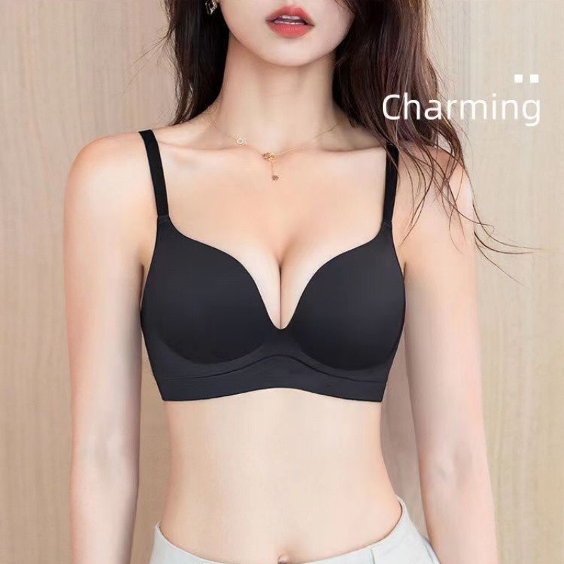 Áo ngực nâng ngực su đúc không gọng đệm vừa tạo khe tự nhiên,Áo lót không đường viền không hằn loại 1