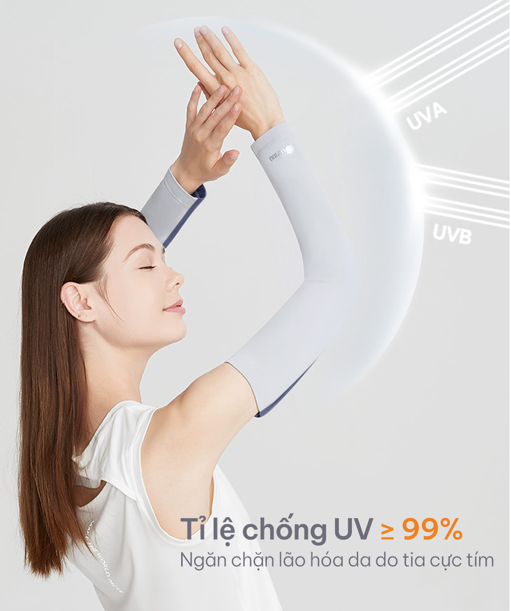 Ống Tay Chống Nắng Unisex Apex Cool UV100 KA23310 Chống Muỗi