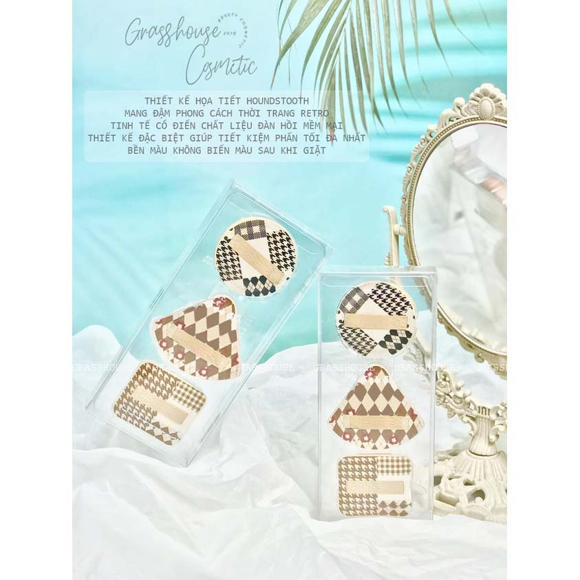 SET 3 BÔNG MÚT CUSHION GOGOTALES CAO CẤP TÁN KEM NỀN MỊN ĐỀU
