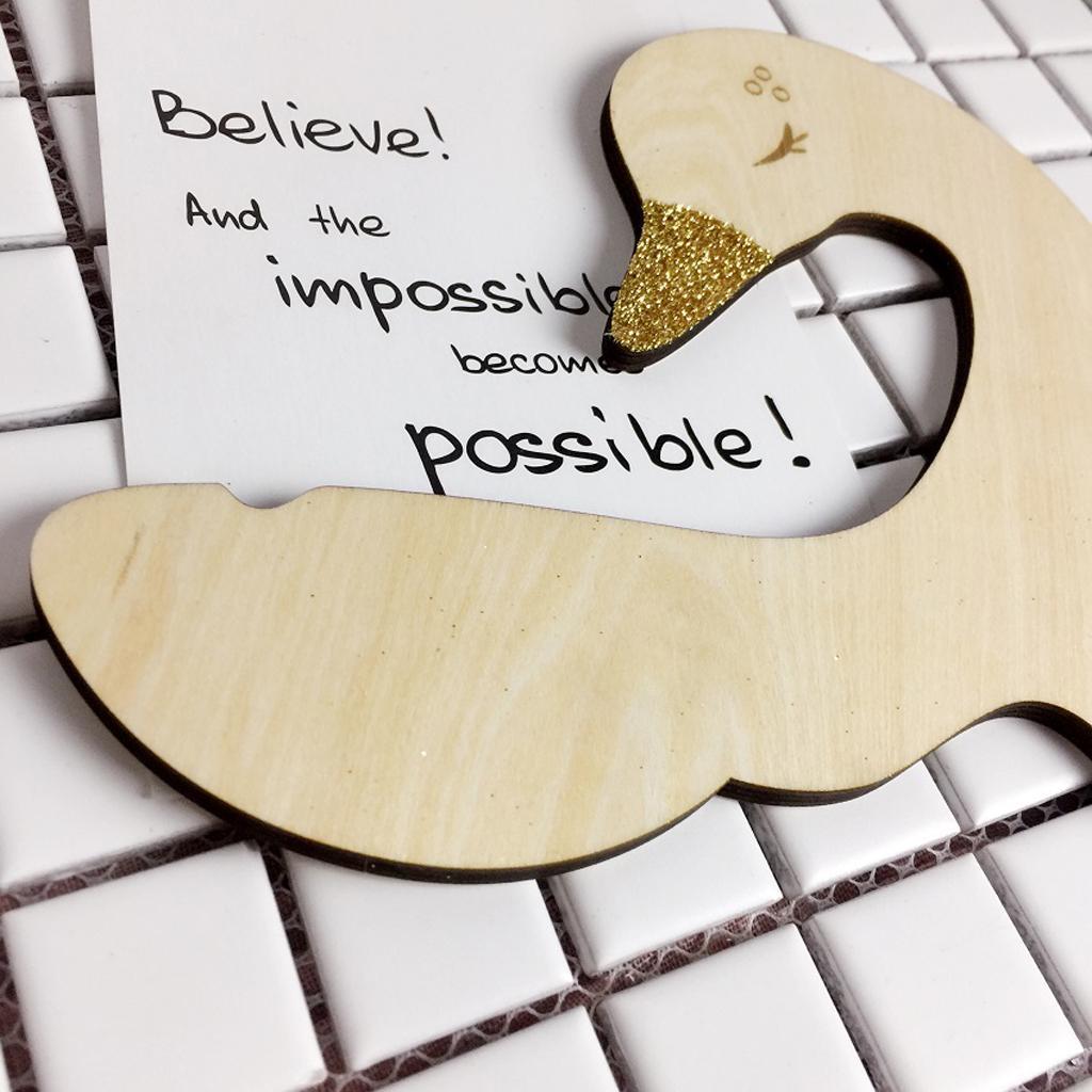 2pcs Swan Wood Hanger Baby Kid Room Nursery Wooden Coat Clothes Hook Hanger
