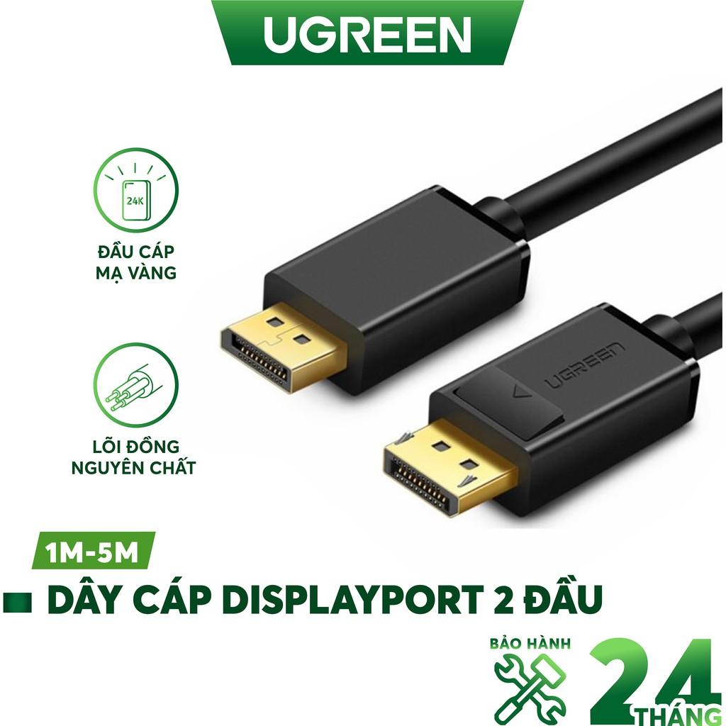 Dây cáp DisplayPort 2 đầu đực tốc độ 21.6Gbps UGREEN DP102 - Hàng Nhập Khẩu