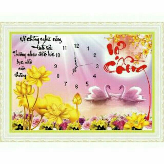 Tranh thêu chữ thập VỢ CHỒNG 222852 chưa thêu