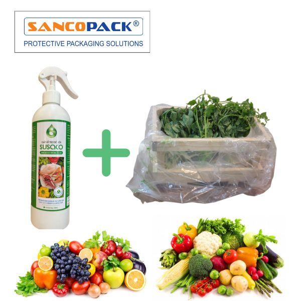 Combo Chai nước sinh họcSUSACO 500ml và Túi Map KIF Bảo Quản Rau Trái cây