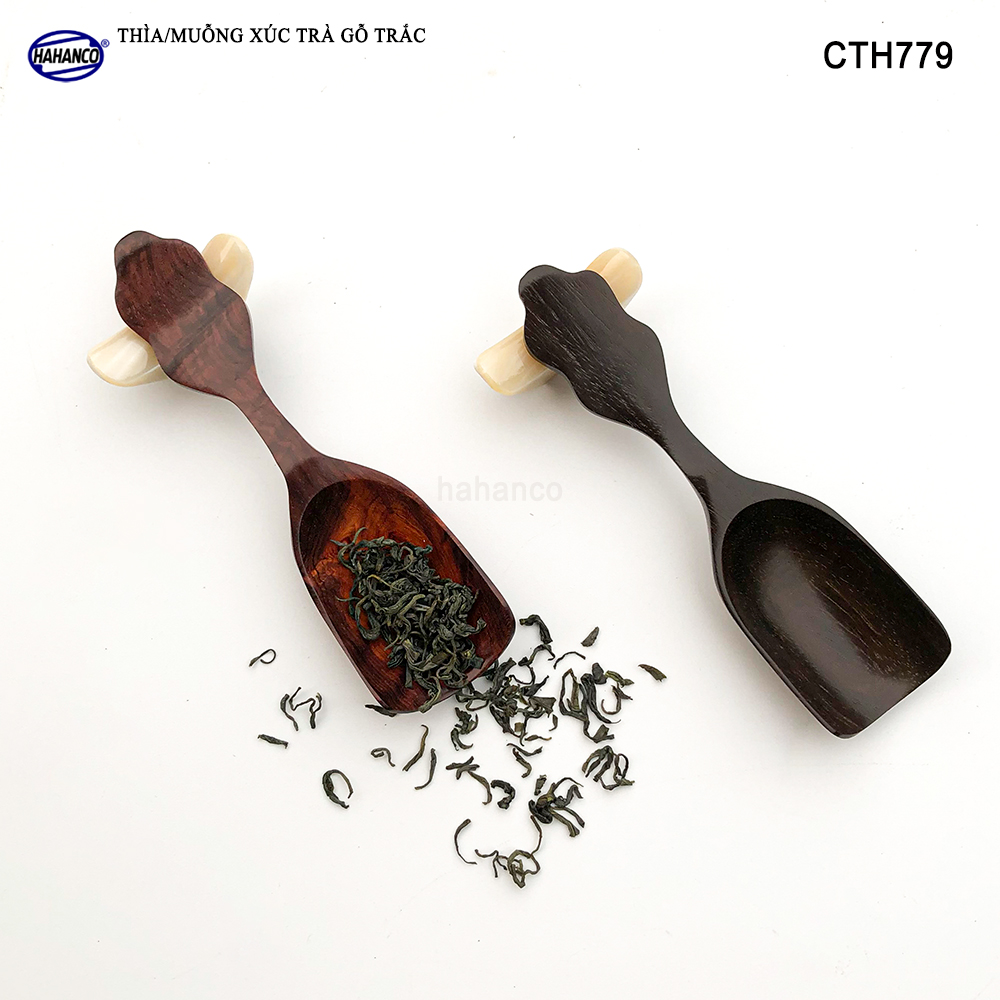 Thìa Gỗ Xúc Trà/Đồ Khô/Decor HAHANCO_Gỗ Trắc Cẩm Lai Cao Cấp