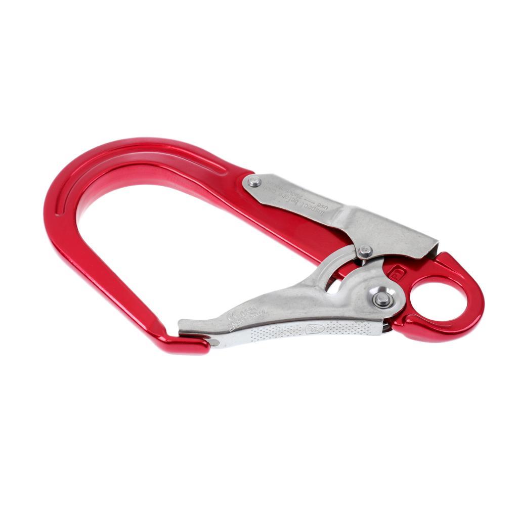 2 Pieces 25KN Safety Fall Protection Spring Snap Hook Rock Climbing Rappelling Rescue Gear Carabiner