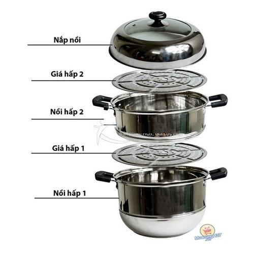 NỒI HẤP INOX 3 TẦNG TIỆN LỢI