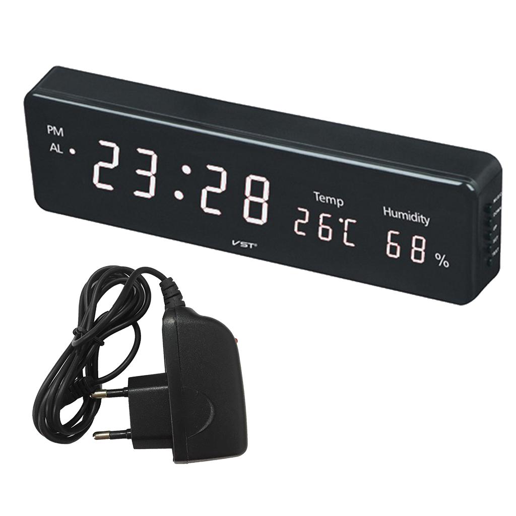 LED Digital Alarm Clock Electronic Clock With Temperature Hygrometer