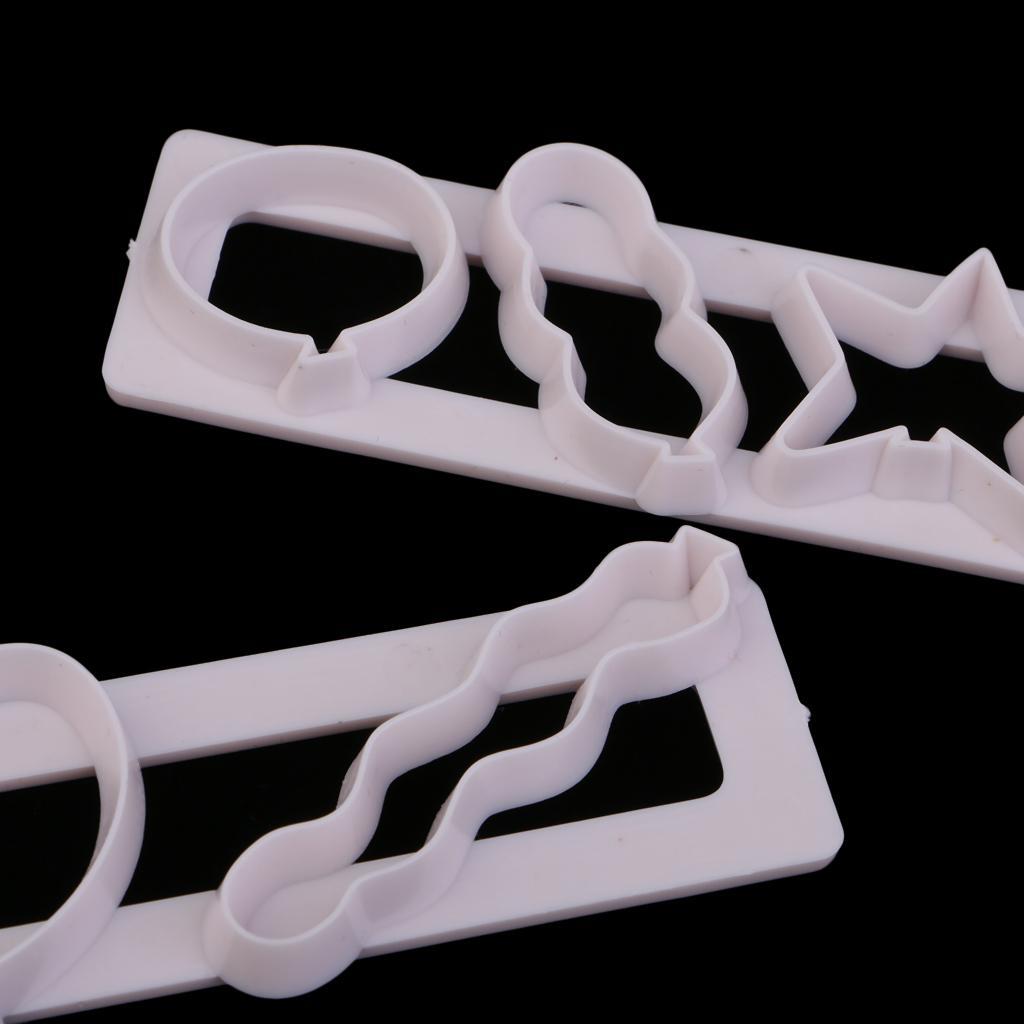 2 Pieces Hollow Plastic Mold Fondant Moulds for Cake Decorating DIY Craft