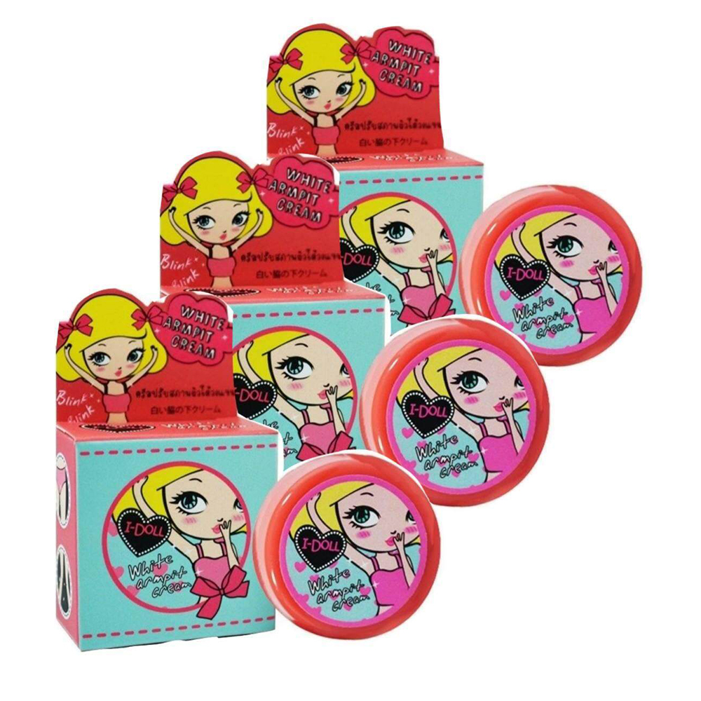 Kem mờ thâm nách Idoll White Armpit Cream giảm thâm trắng mịn khử mùi hôi nách bẹn khủy tay đầu gối Thái Lan 5g