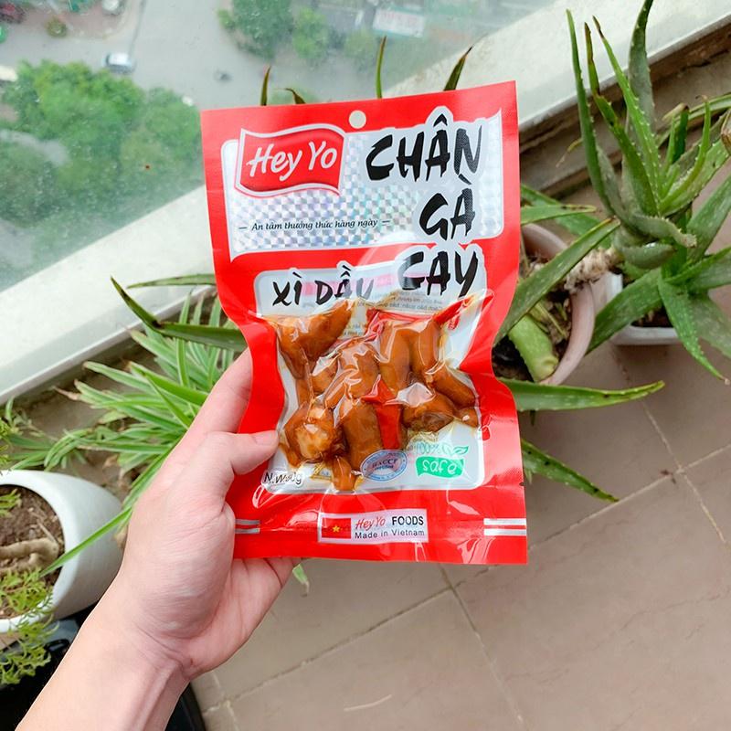 Chân gà cay heyyo ướp xì dầu đồ ăn vặt chân gà Việt Nam đảm bảo vệ sinh an toàn thực phẩm