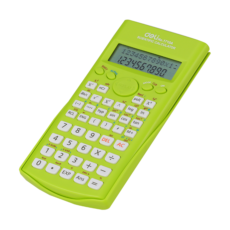 Máy tính kỹ thuật Deli 1710 Scientific Calculator 10+2 Digits Giao màu ngẫu nhiên