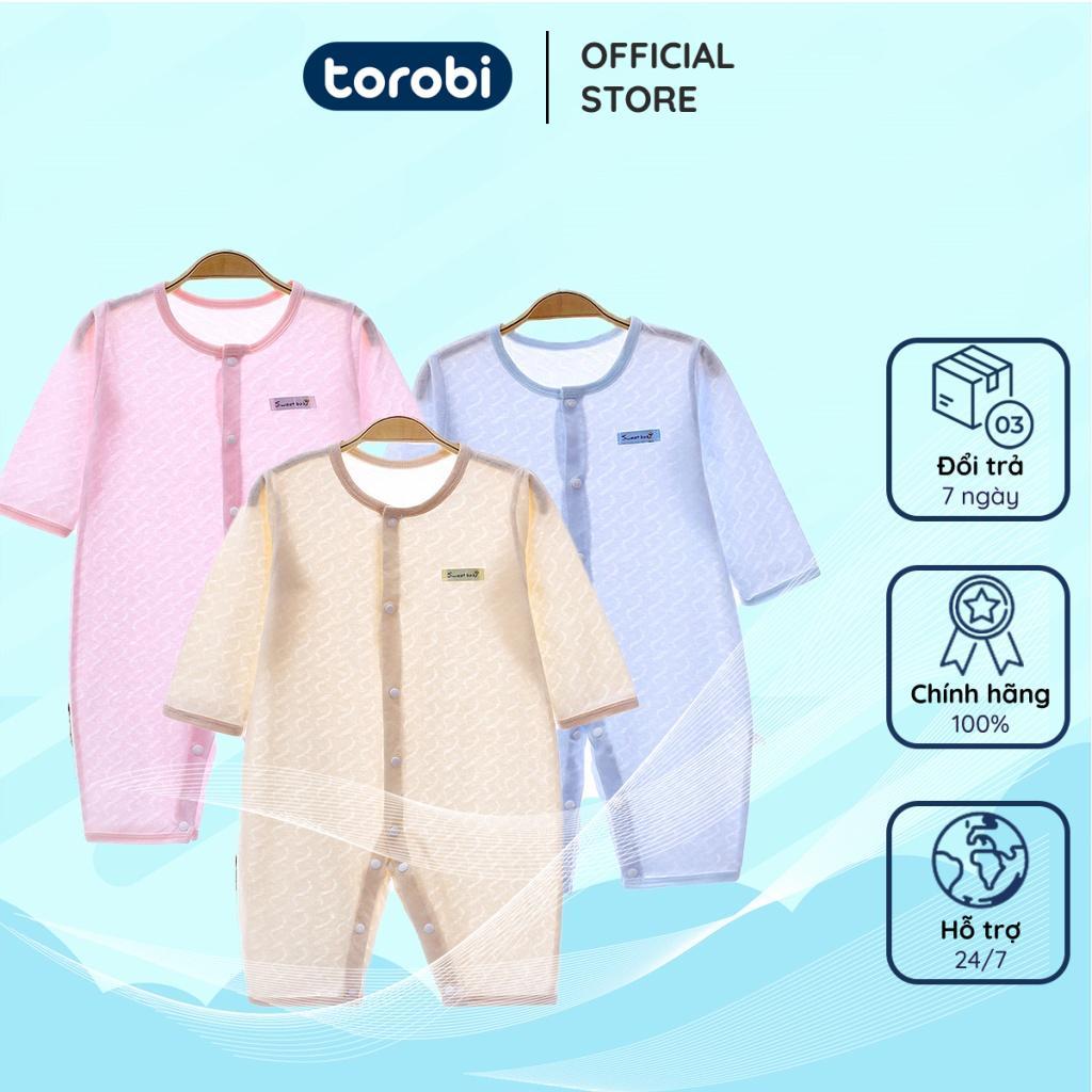 Body Dài Tay, Bodysuit Pure Cotton Mềm Mại, Thoáng Khí, Thoải Mái Mặc Điều Hòa | 1-12 Tháng | Torobi