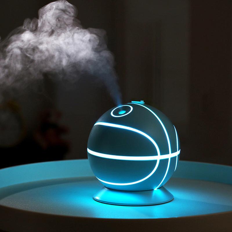 240Ml USB Bóng Rổ Mini Máy Tạo Độ Ẩm Không Khí Siêu Âm Thanh Nhà Cool Mist Hương Thơm Không Khí Máy Khuếch Tán Tinh Dầu LED Đèn Phòng Ngủ Im Lặng Phun Sương Tạo Ẩm Hình Ếch Con