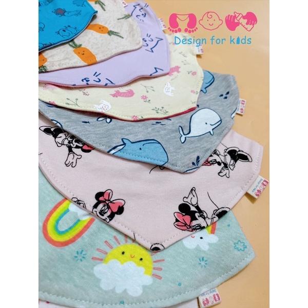 Yếm đeo cổ vải cotton xuất dư 2 lớp cho bé 0-5 tuổi