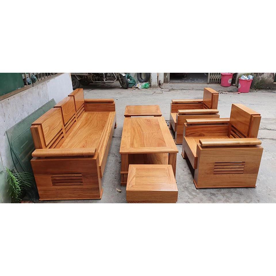 Bộ bàn ghế Sofa Trứng Đối gỗ Gõ Đỏ