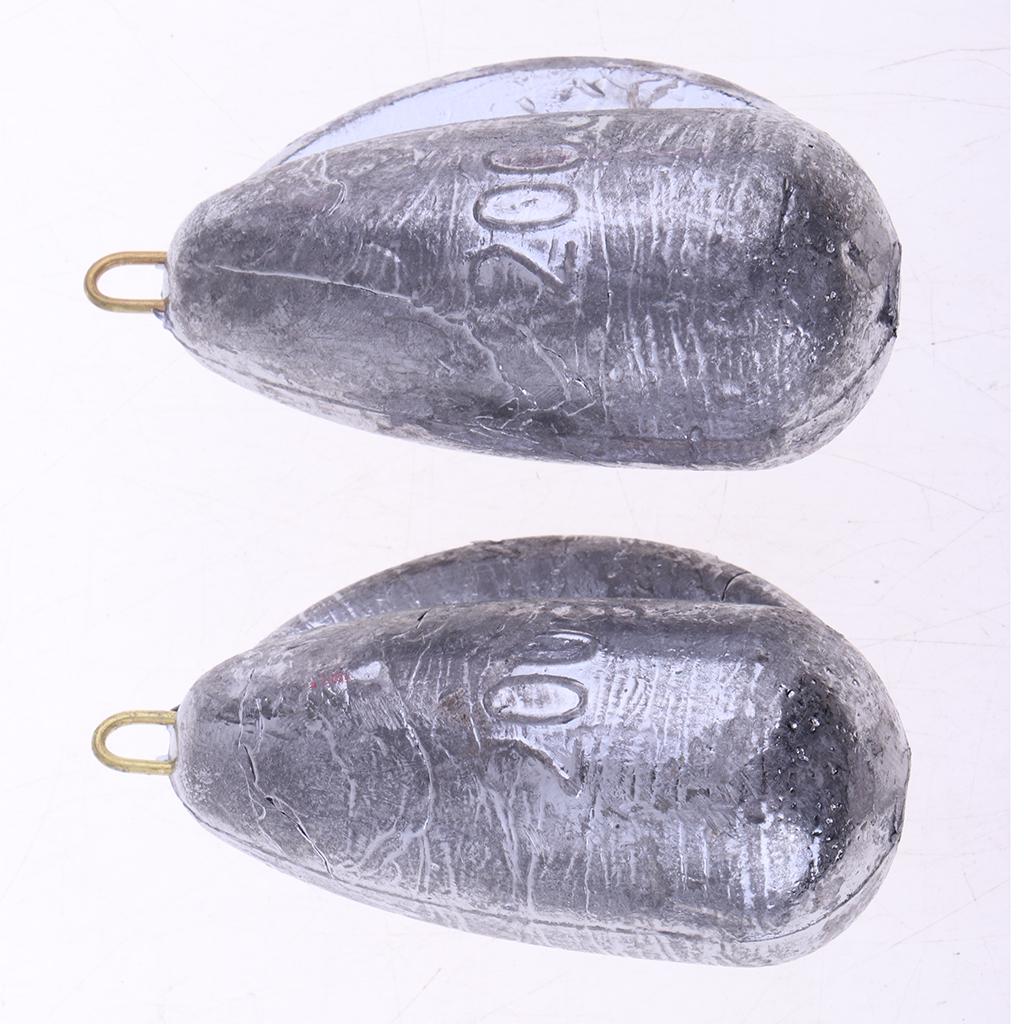 Pack of 5 Fishing Lead Weights Sinkers with Hook Carp Fishing Tackle