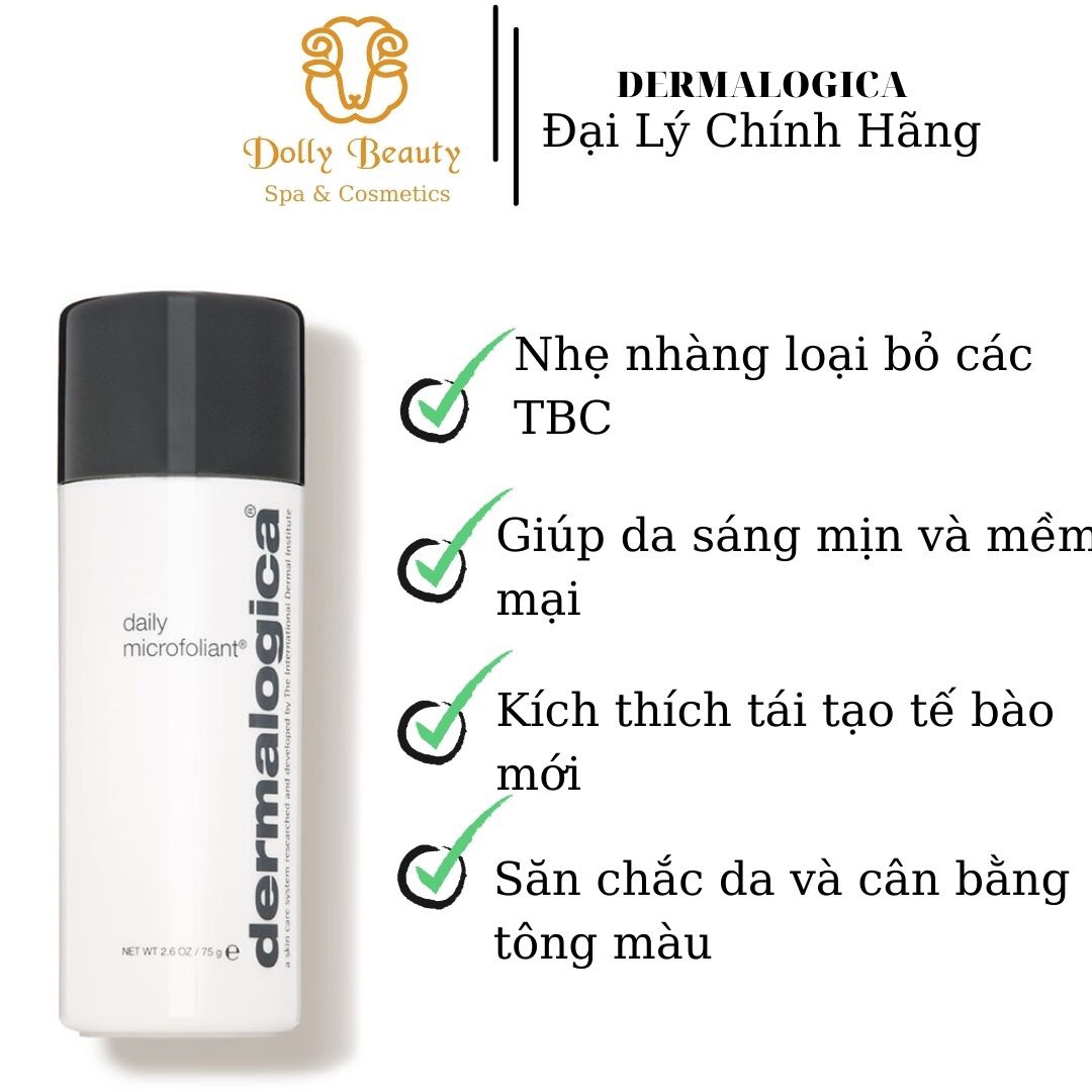 Bột tẩy da chết cám gạo DAILY MICROFOLIANT của Dermalogica - Dolly Beauty